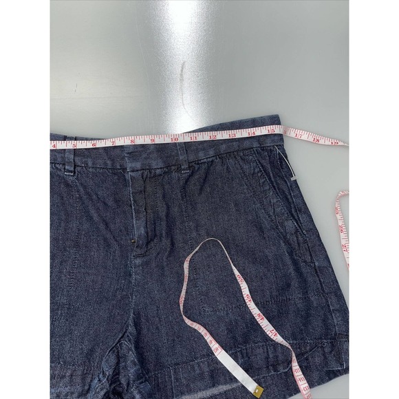 Ann Taylor Loft Cotton Blend Blue Dark Wash Shorts 26/2‎ - Picture 7 of 8